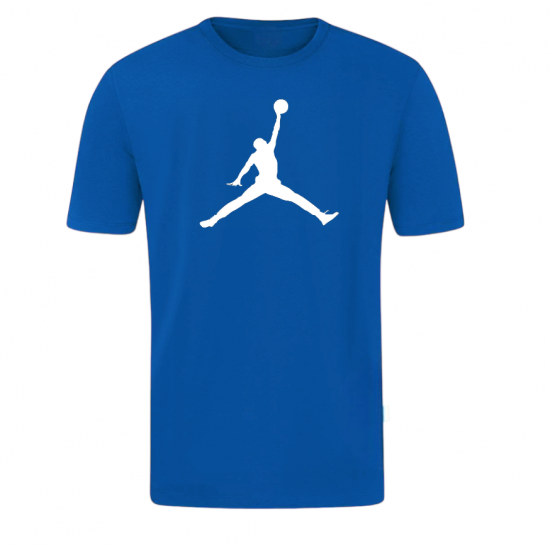 T-SHIRT 100% ΒΑΜΒΑΚΙ ΜΕ LOGO - ΜΠΛΕ ΡΟΥΑ - JORDAN ΜΕΓΑΛΟ T-SHIRT 100% ΒΑΜΒΑΚΙ ΜΕ LOGO - ΜΠΛΕ ΡΟΥΑ - JORDAN ΜΕΓΑΛΟ